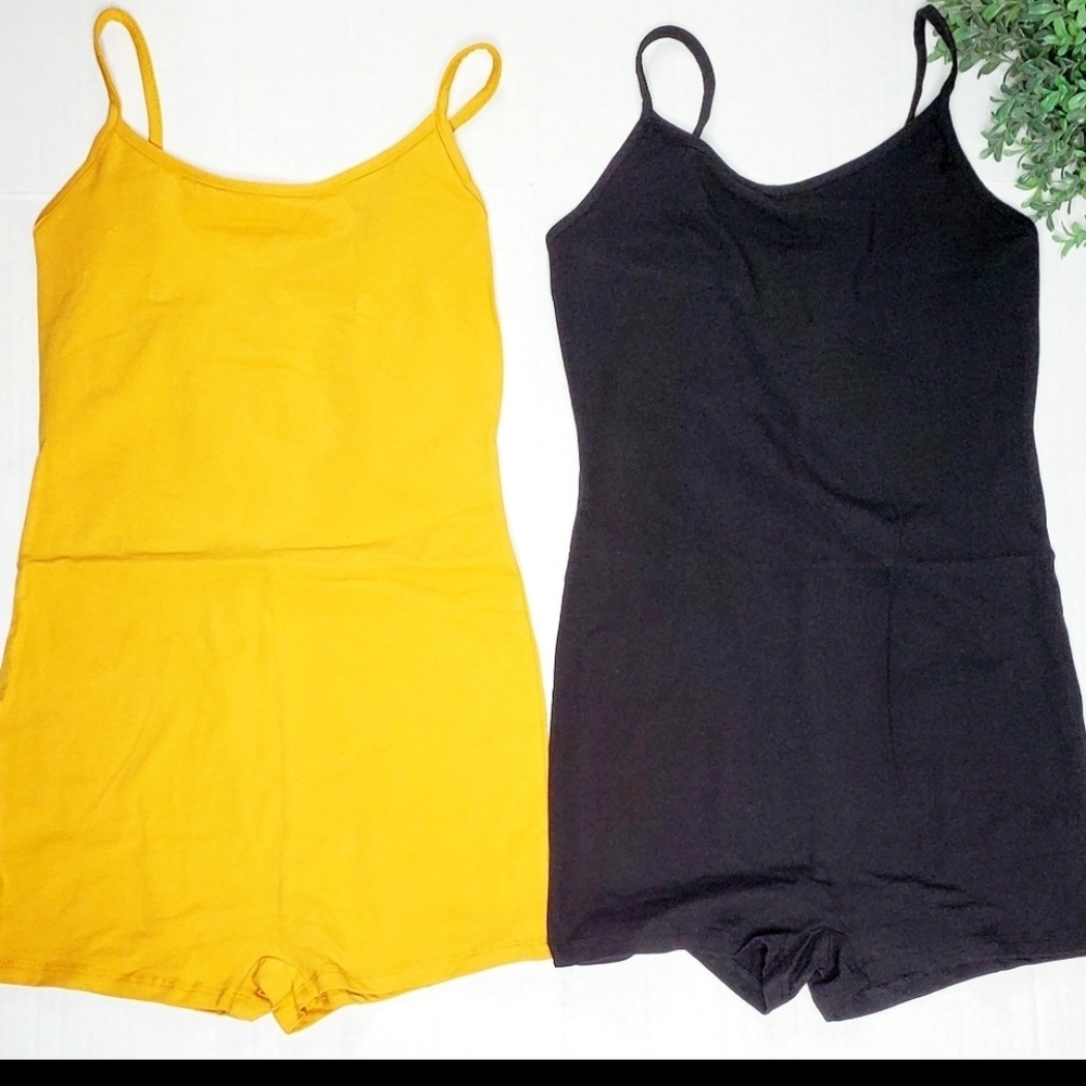 Brand New Sleeveless Romper (Mustard Yellow)